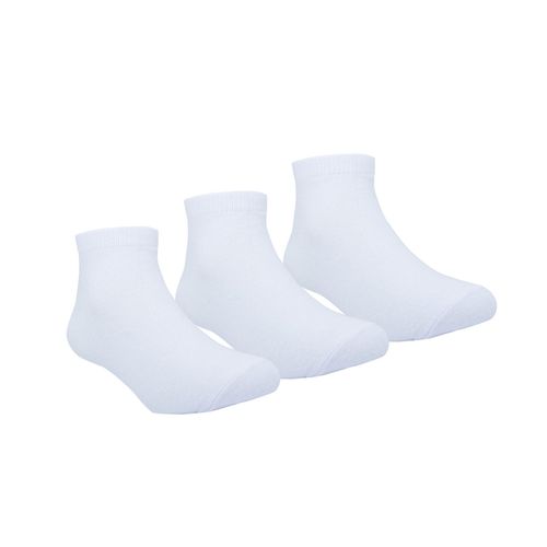 Kit meia lisa 3 prs/tag cano baixo 31-34 branca unissex Pimpolho