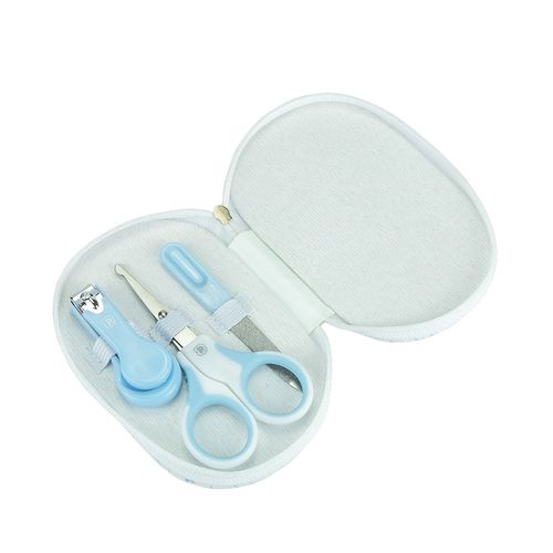 kit cuidados com bebÃª 3 peÃ§as + necessaire: tesoura, cortador e lixa de unha masculino Pimpolho