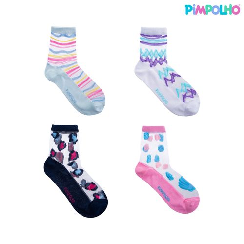 Meia transparente 31-34 feminino Pimpolho