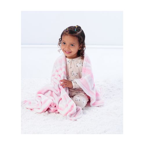 Manta bebÃª 1,10X0,80M listras fem Pimpolho