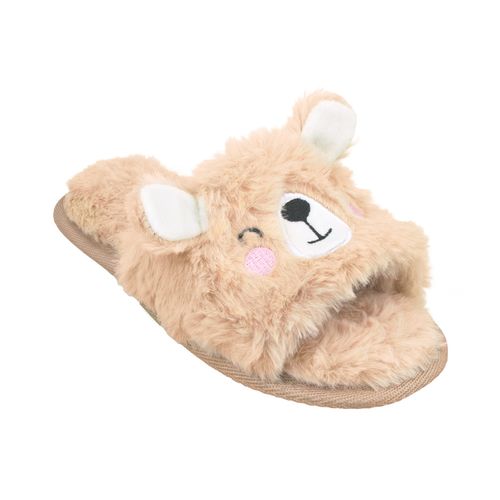 Pantufa slipper play bege ursinha feminino Pimpolho