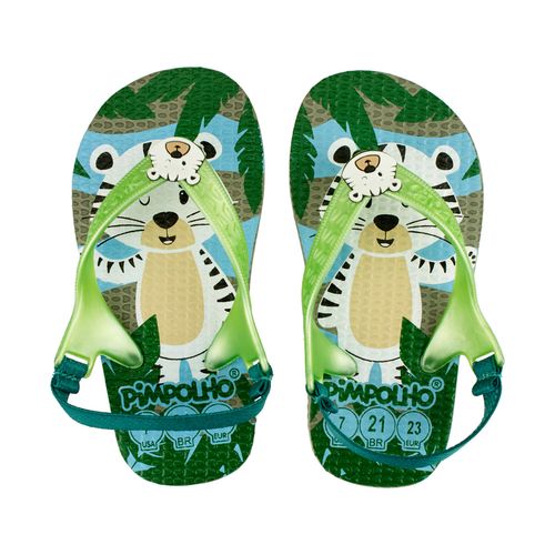 Sand praiana baby verde/tigre masc Pimpolho