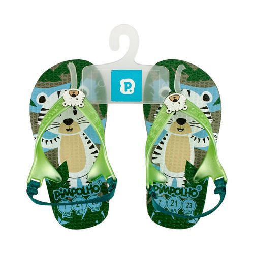 Sand praiana baby verde/tigre masc Pimpolho