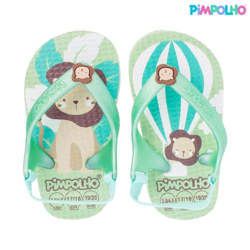 Sand praiana baby verde/leÃ£o masc Pimpolho