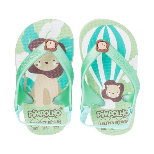 Sand praiana baby verde/leÃ£o masc Pimpolho