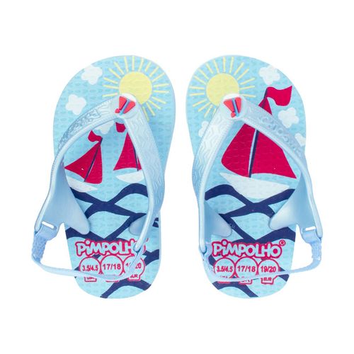 Sand praiana baby azul/barco masc Pimpolho