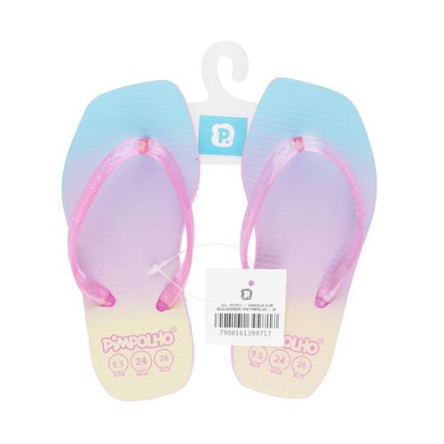 Chinelo quadradinho slim Rosa/Degrade fem Pimpolho