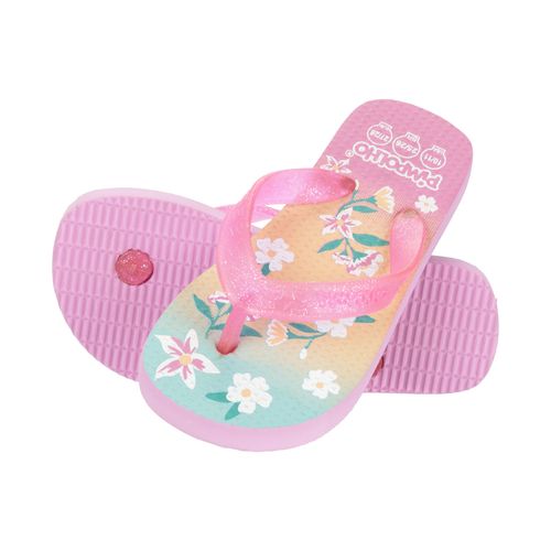 Sand praiana kids Rosa/Flor fem Pimpolho