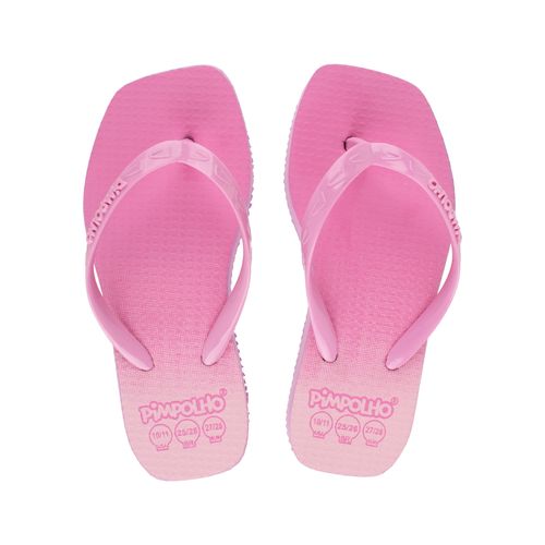 Chinelo quadradinho slim LilÃ¡s/Degrade fem Pimpolho