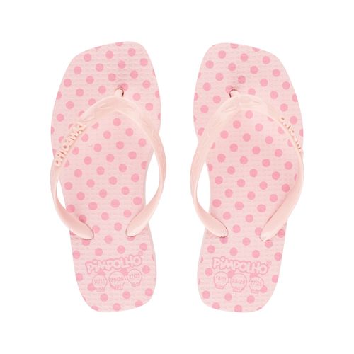 Chinelo quadradinho slim Rosa/PoÃ¡ fem Pimpolho