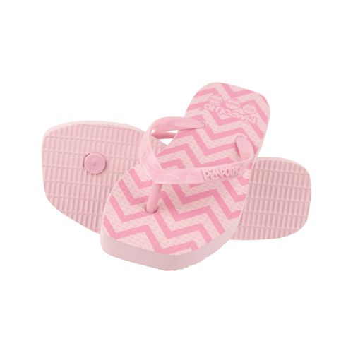 Chinelo quadradinho slim Rosa/Chevron fem Pimpolho