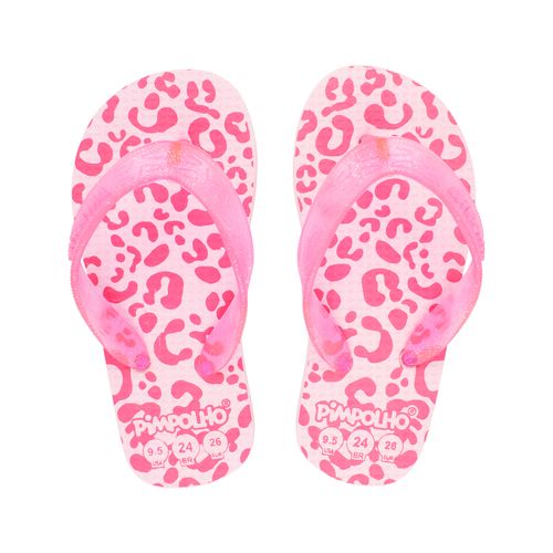 Sand praiana kids Rosa/OnÃ§a fem Pimpolho