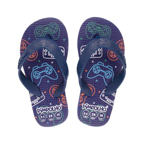 Sand praiana kids Marinho/Game masc Pimpolho