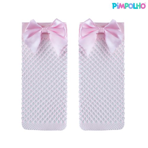 Meia arrastÃ£o com laÃ§o 16-20 feminino Pimpolho