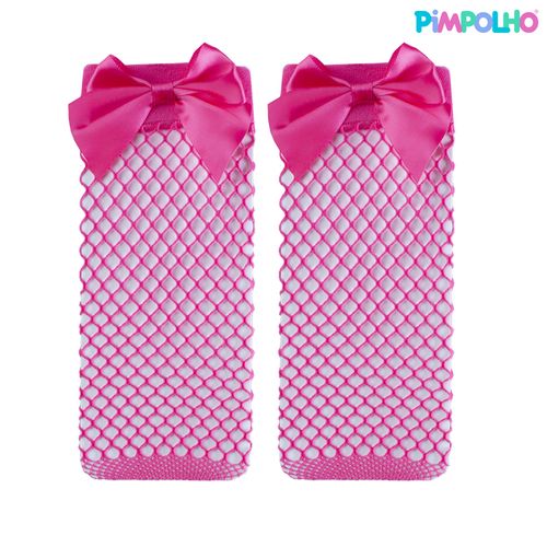 Meia arrastÃ£o com laÃ§o 21-25 feminino Pimpolho