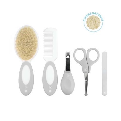 Kit higiene com cerdas naturais C/5 peÃ§as unissex Pimpolho