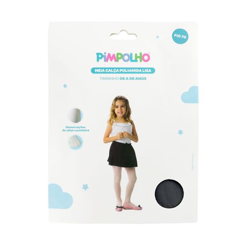 Meia calÃ§a poliamida fio 70 - 06-08 anos feminina Pimpolho