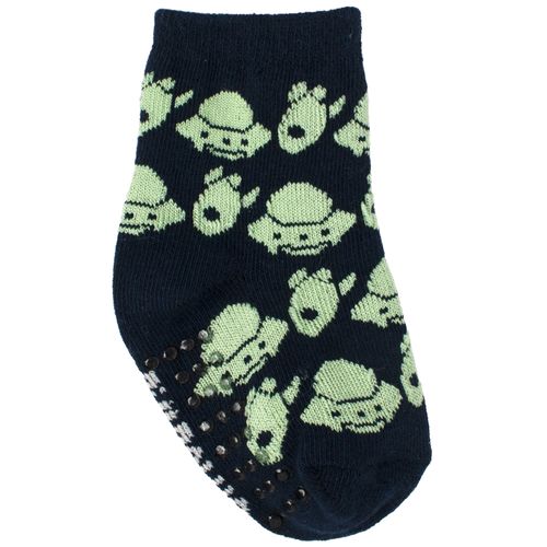 Meia brilha no escuro antiderrapante 16-20 masculina Pimpolho