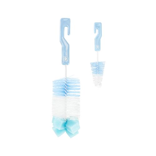 Kit escova de mamadeiras c/esponja masc Pimpolho