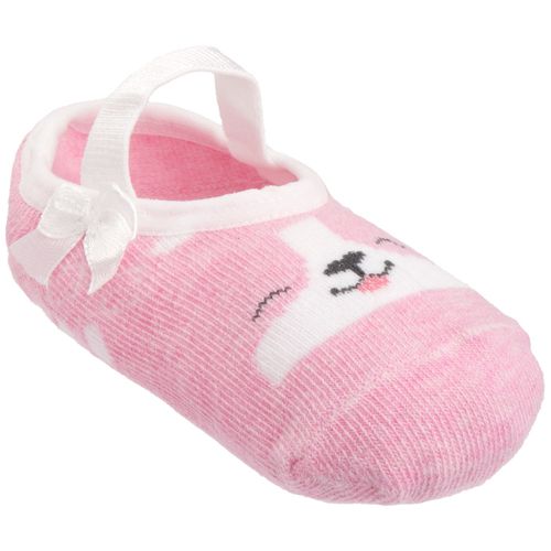 Meia sapatilha colorida antiderrapante 21-25 feminino Pimpolho