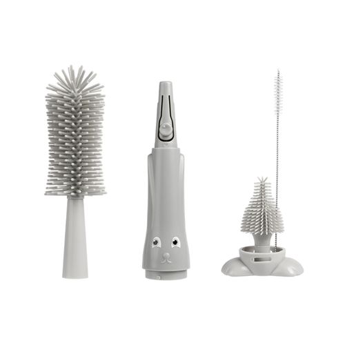 Kit escova de mamadeira silicone unissex Pimpolho