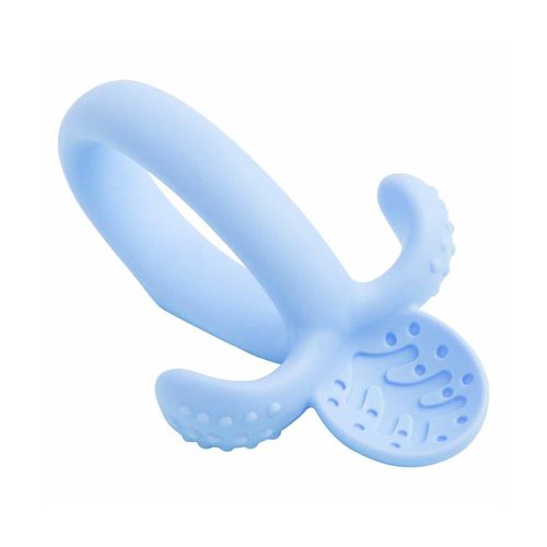 Colher de treinamento de silicone soft azul masculino Pimpolho