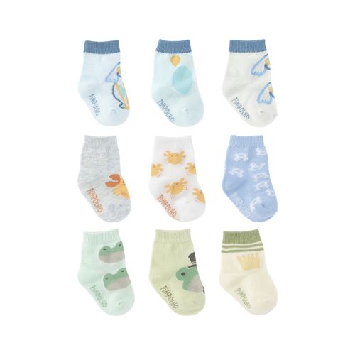 Kit meia colorida C/3 pares tag 00-15 masculino Pimpolho