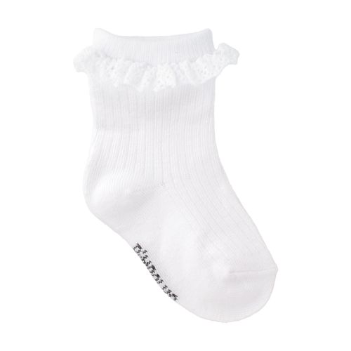 Meia canelada com babado 16-20 feminina Pimpolho