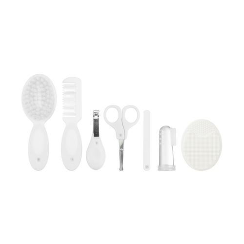 Kit higiene 7 peÃ§as C/ bucha de silicone unissex Pimpolho