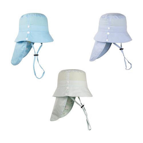 ChapÃ©u c/proteÃ§Ã£o de pescoÃ§o e tecido UV tam 48 06-24 meses masculino Pimpolho