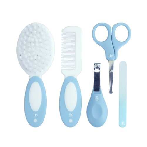 Kit cuidados P/ o bebê 5 peças: tesoura, cortador, lixa de unha, pente e escova mas Pimpolho