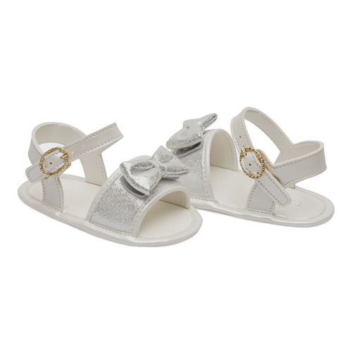 Sandália infantil batizado fofura Pimpolho branca