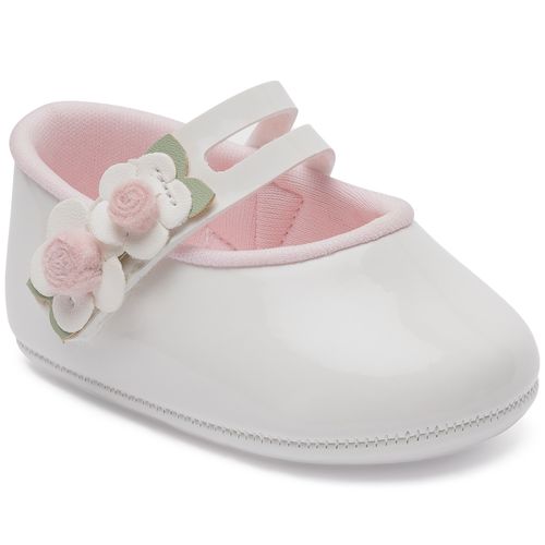 sapatilha batizado flora infantil pimpolho branca