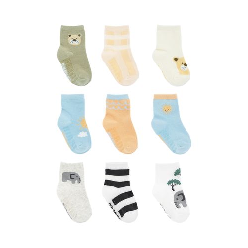 Kit meia colorida C/3 pares tag 21-25 antiderrapante masculino Pimpolho