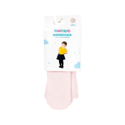 Meia calça algodão lisa 06 A 24 Meses feminino Pimpolho