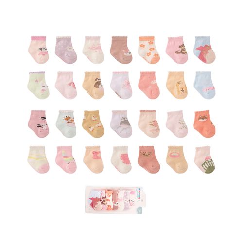 Kit meia semaninha estampada C/7 prs RN fem Pimpolho