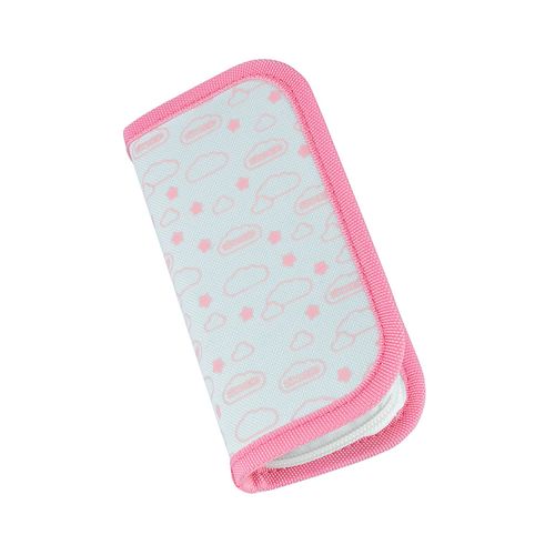 kit cuidados P/ o bebê 5 pçs C/necessaire: tesoura, cortador, lixa, pente e escova fem Pimpolho