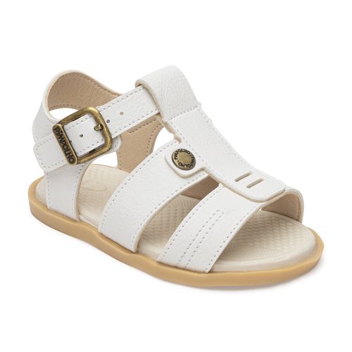 Sandália infantil batizado Pimpolho branca