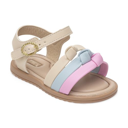 Sandália infantil arco iris Pimpolho bege