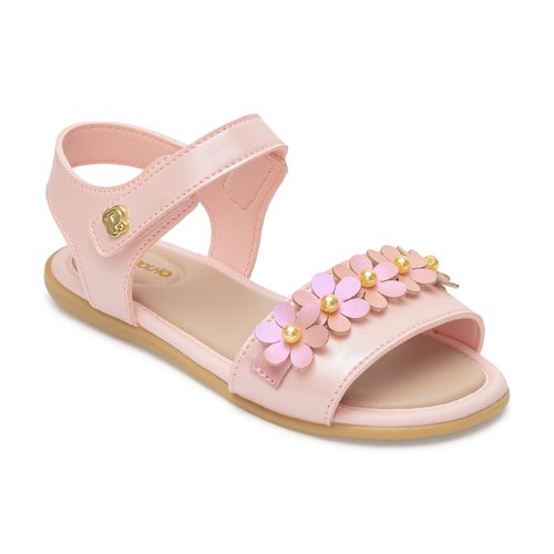 Sandália infanti flora pimpolho rosa