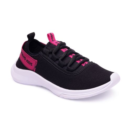 Tênis sport kids pimpolho preto/rosa