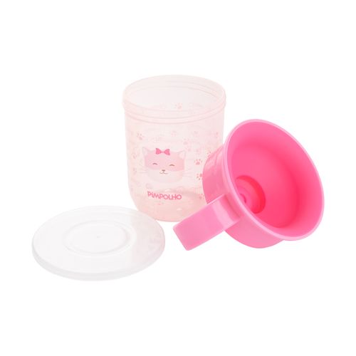 Copo de treinamento 360 C/alça e tampa 240ML feminino Pimpolho