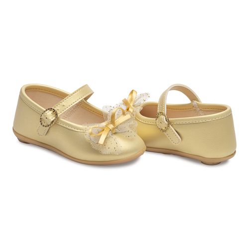 Sapatilha festa infantil pimpolho dourada
