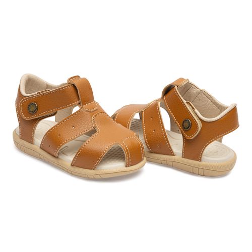 Sandália infantil casual Pimpolho caramelo