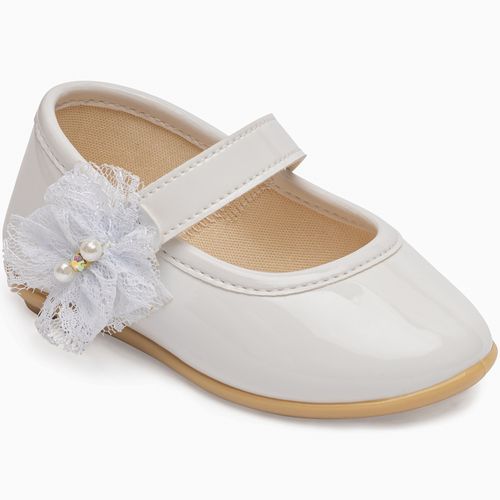 Sapatilha batizado infantil pimpolho branca