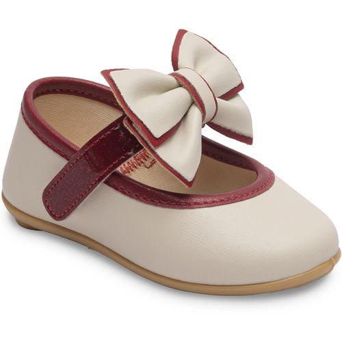 Sapatilha filó colors infantil pimpolho off white/bordo