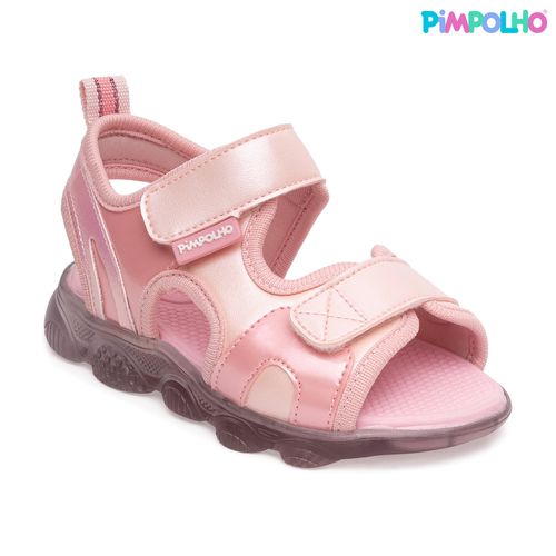 Sandália infantil trekker led Pimpolho rosa