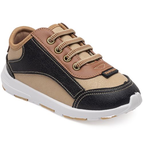 Tênis sport jogging pimpolho preto/bege