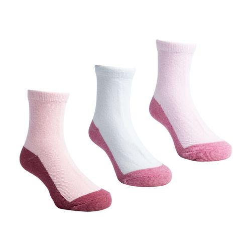 Kit C/03 prs meia lisa base escura 26-30 fem Pimpolho