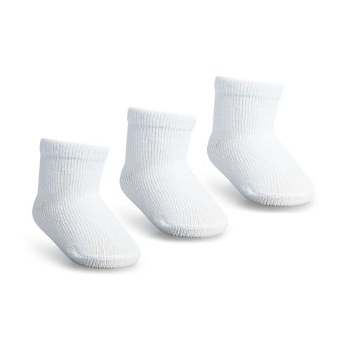 Kit meia lisa 3 prs/tag cano alto ZERO unissex Pimpolho